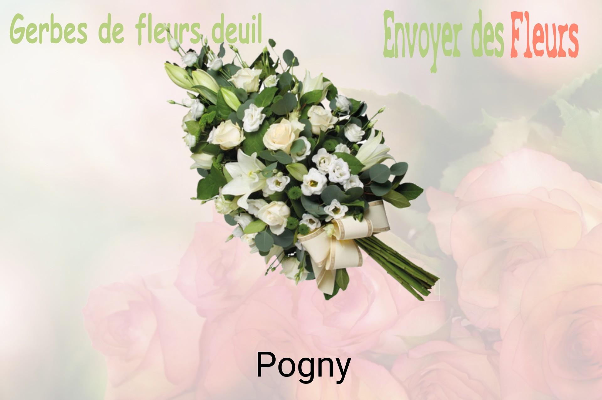 Gerbe de fleurs de deuil livrée à Pogny